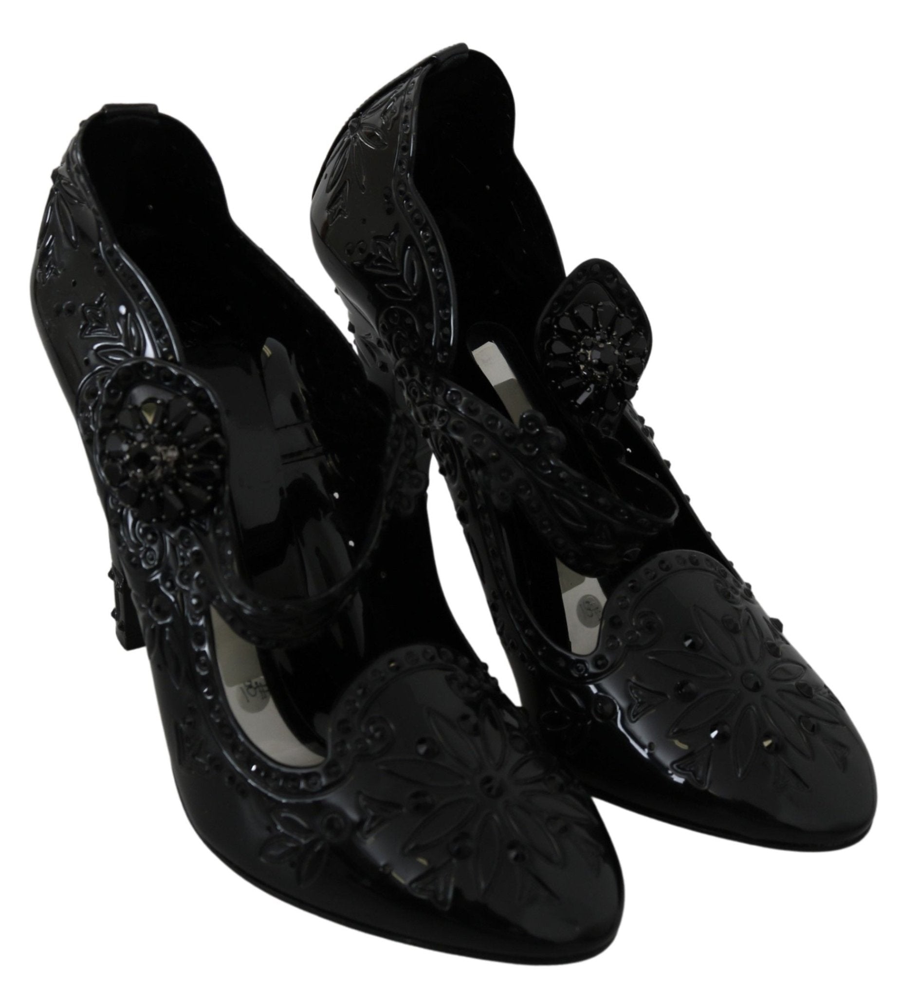 Dolce & Gabbana Elegant Crystal Embellished Cinderella Pumps - Sandy Store ByNet