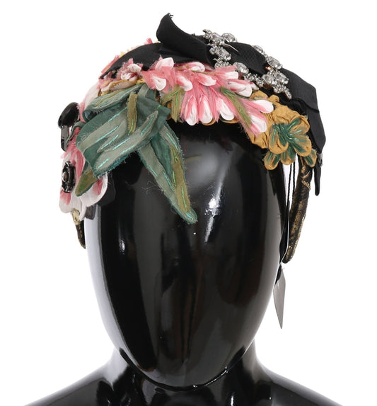 Dolce & Gabbana Elegant Crystal - Embellished Floral Headband - Sandy Store ByNet