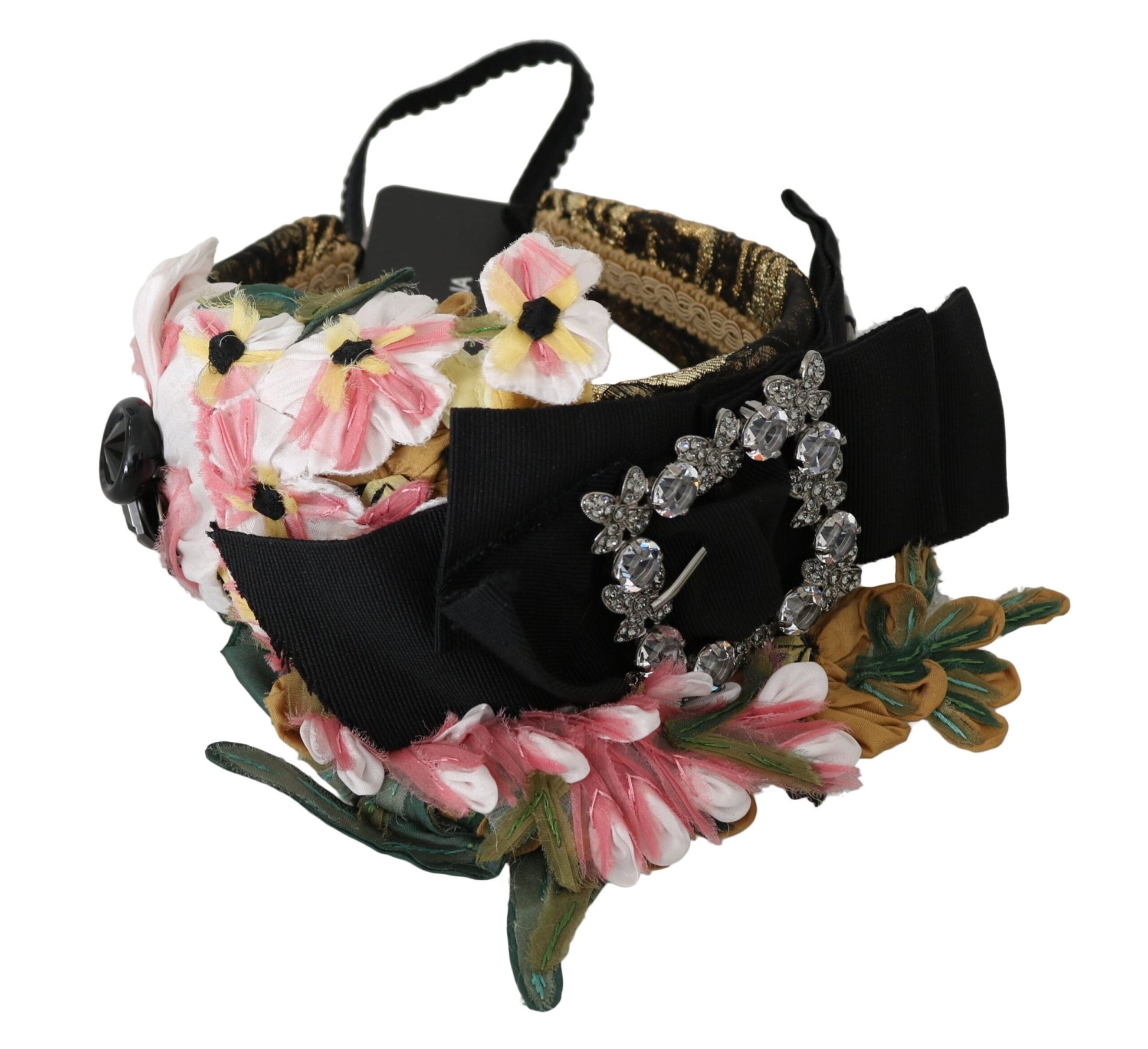Dolce & Gabbana Elegant Crystal - Embellished Floral Headband - Sandy Store ByNet
