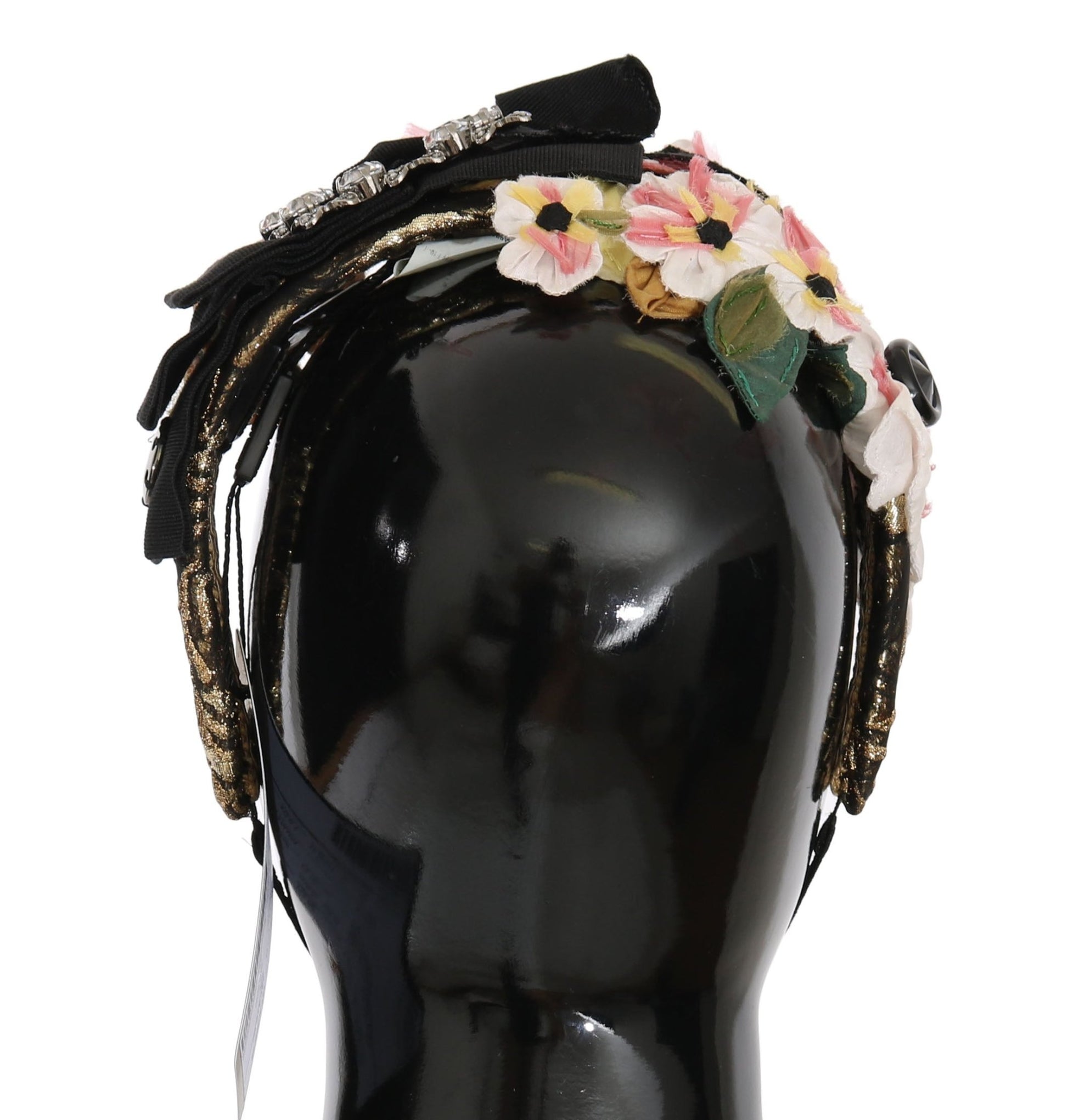 Dolce & Gabbana Elegant Crystal - Embellished Floral Headband - Sandy Store ByNet