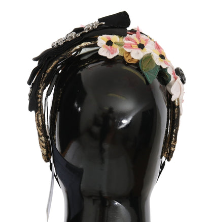 Dolce & Gabbana Elegant Crystal - Embellished Floral Headband - Sandy Store ByNet