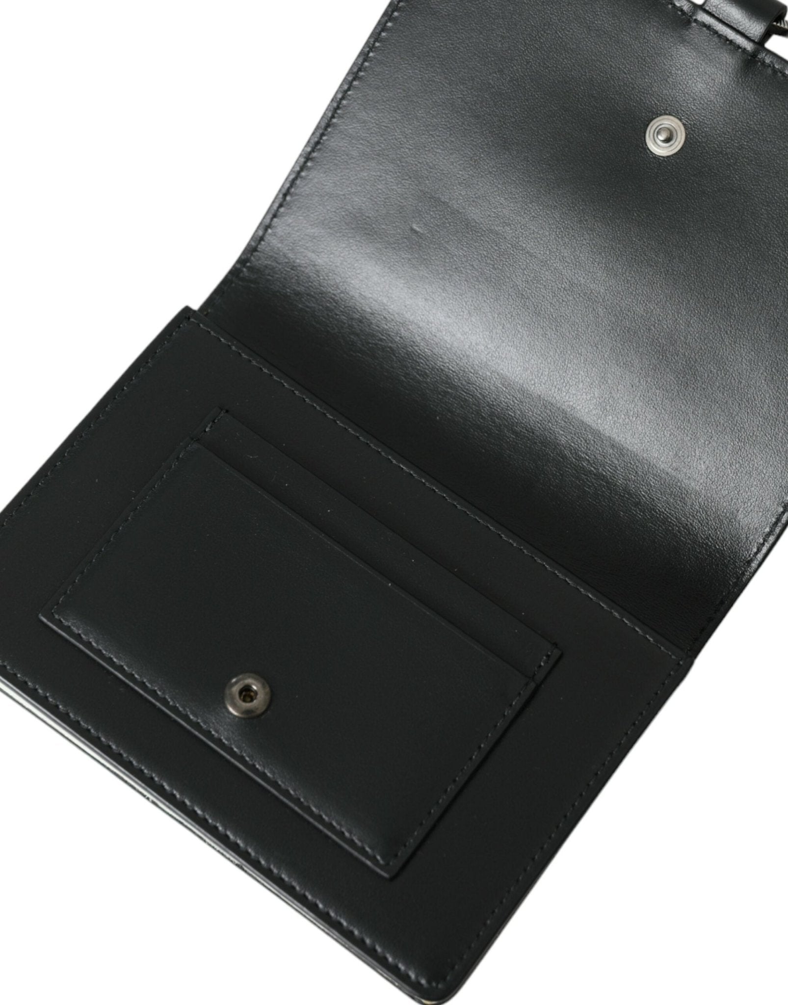 Dolce & Gabbana Elegant Crystal - Embellished Leather Card Holder - Sandy Store ByNet
