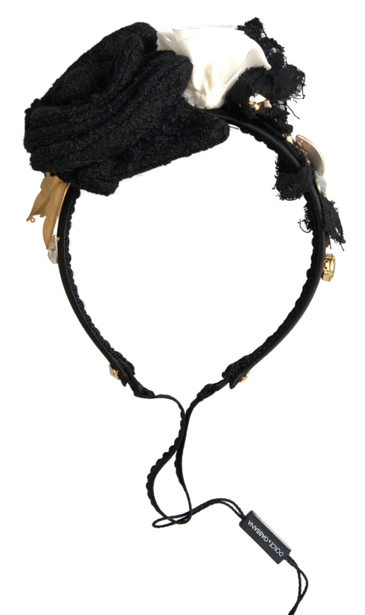 Dolce & Gabbana Elegant Crystal - Embellished Silk Diadem - Sandy Store ByNet