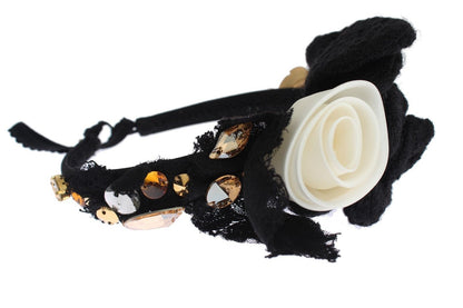 Dolce & Gabbana Elegant Crystal - Embellished Silk Diadem - Sandy Store ByNet