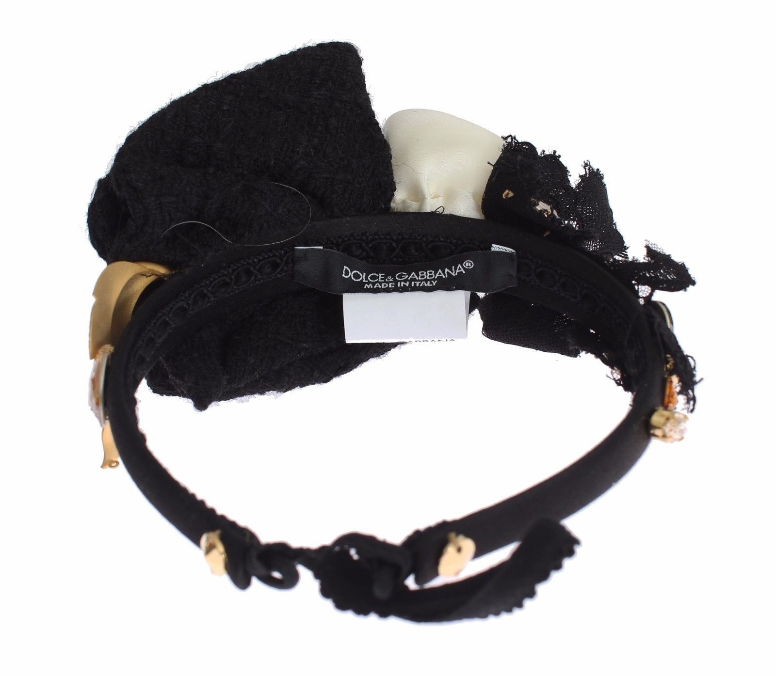 Dolce & Gabbana Elegant Crystal - Embellished Silk Diadem - Sandy Store ByNet