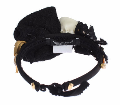 Dolce & Gabbana Elegant Crystal - Embellished Silk Diadem - Sandy Store ByNet