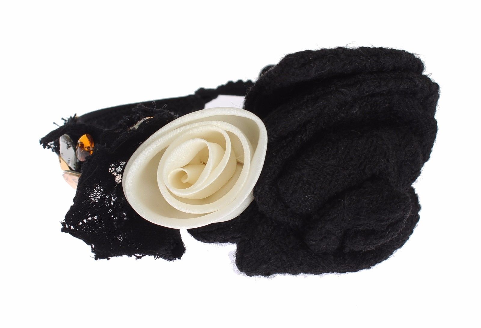 Dolce & Gabbana Elegant Crystal - Embellished Silk Diadem - Sandy Store ByNet