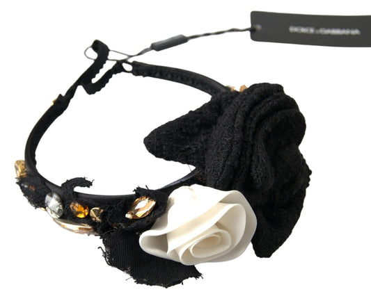 Dolce & Gabbana Elegant Crystal - Embellished Silk Diadem - Sandy Store ByNet