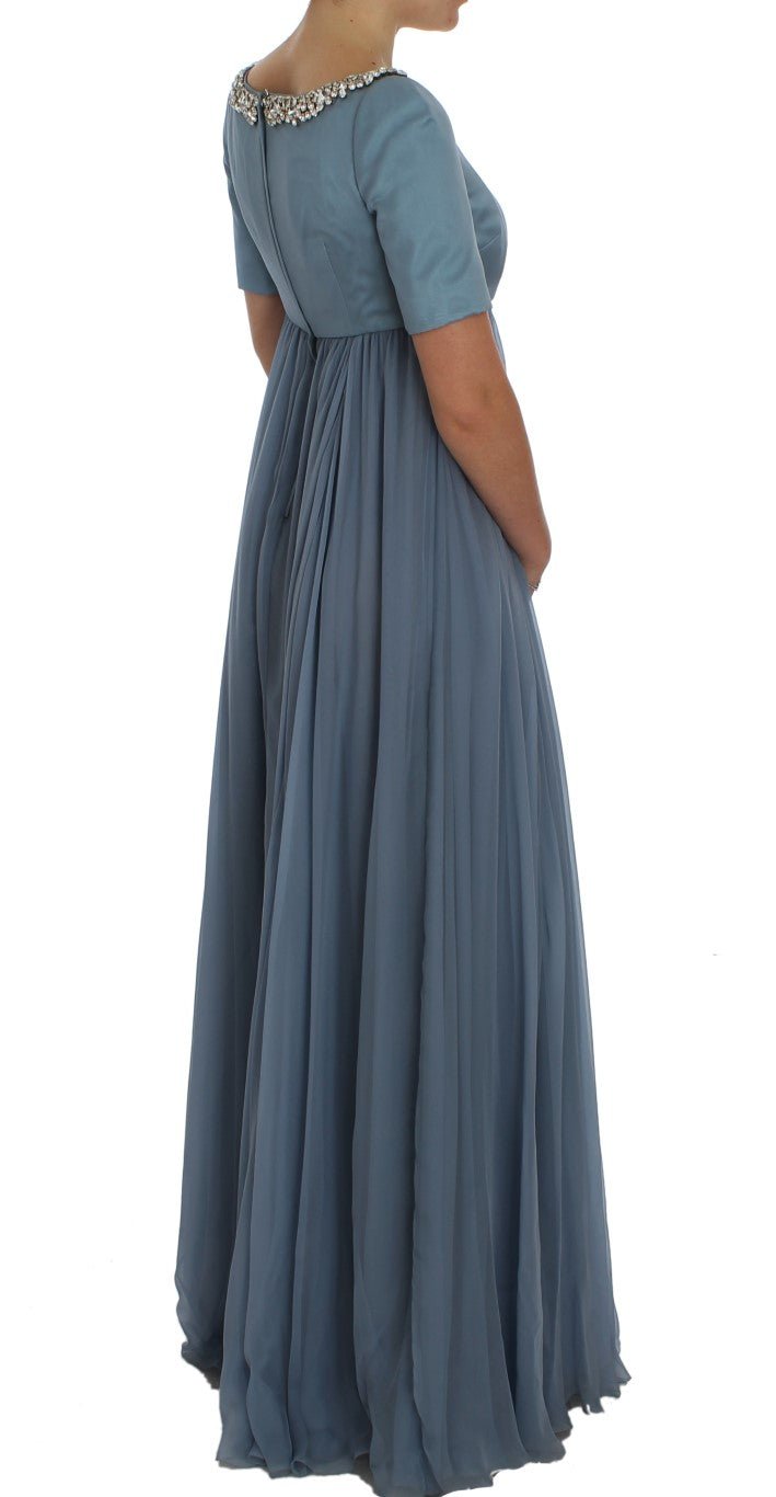 Dolce & Gabbana Elegant Crystal - Embellished Silk Gown - Sandy Store ByNet