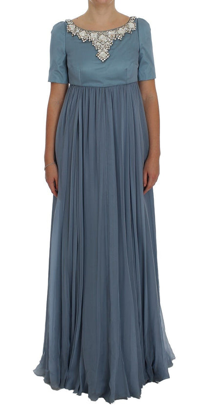 Dolce & Gabbana Elegant Crystal - Embellished Silk Gown - Sandy Store ByNet
