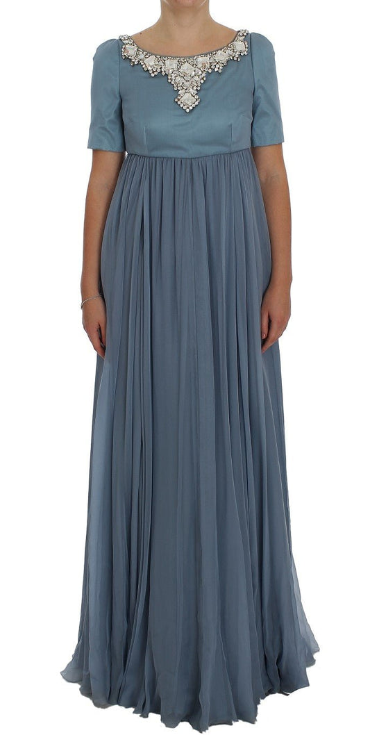 Dolce & Gabbana Elegant Crystal - Embellished Silk Gown - Sandy Store ByNet