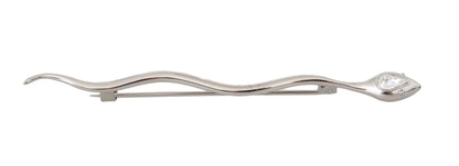 Dolce & Gabbana Elegant Crystal - Embellished Silver Brooch Pin - Sandy Store ByNet
