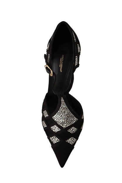 Dolce & Gabbana Elegant Crystal - Embellished Suede Pumps - Sandy Store ByNet
