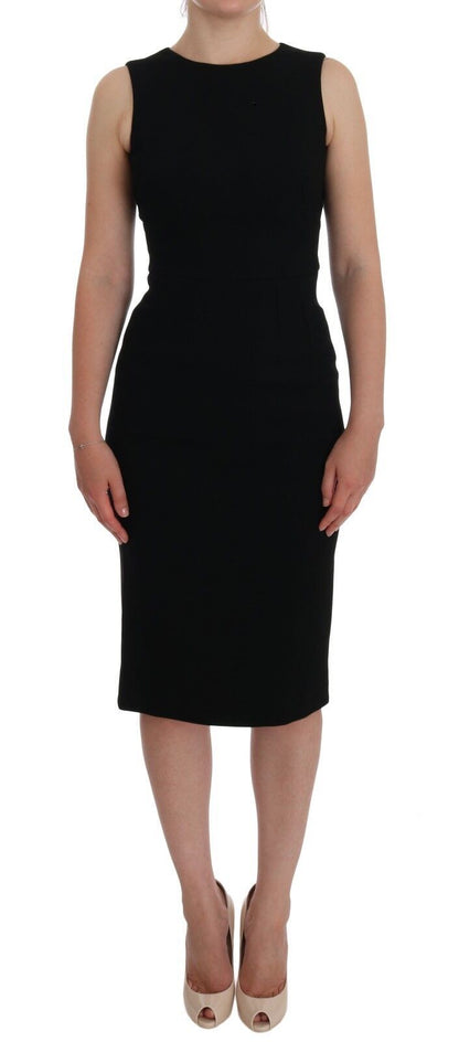 Dolce & Gabbana Elegant Crystal Sheath Knee - Length Dress - Sandy Store ByNet
