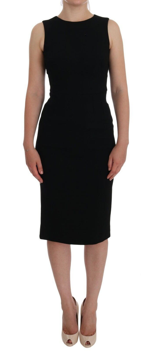 Dolce & Gabbana Elegant Crystal Sheath Knee - Length Dress - Sandy Store ByNet