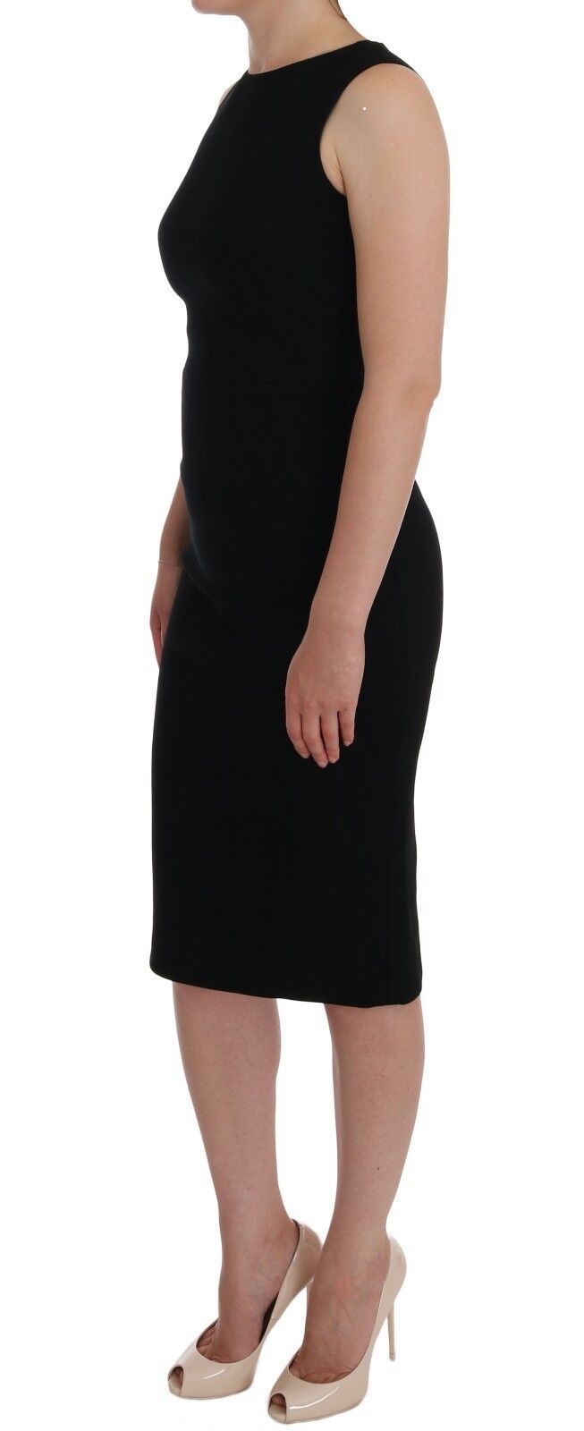 Dolce & Gabbana Elegant Crystal Sheath Knee - Length Dress - Sandy Store ByNet