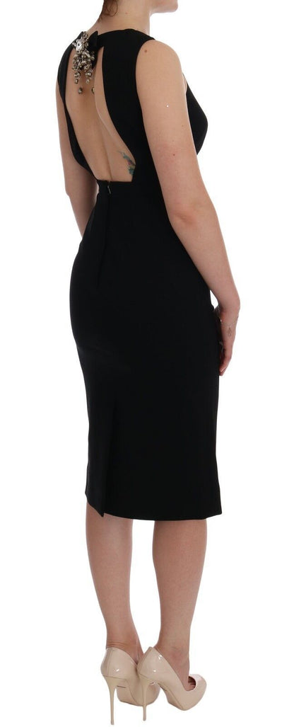 Dolce & Gabbana Elegant Crystal Sheath Knee - Length Dress - Sandy Store ByNet