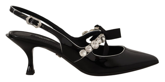 Dolce & Gabbana Elegant Crystal Slingback Heels Pump - Sandy Store ByNet