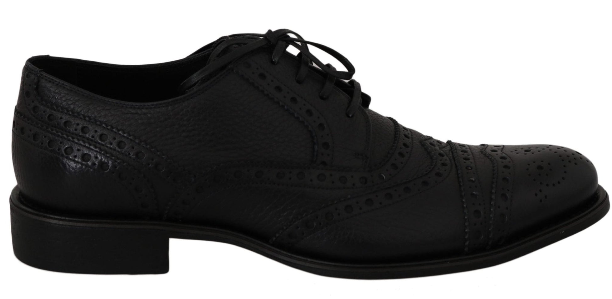 Dolce & Gabbana Elegant Dark Blue Wingtip Derby Dress Shoes - Sandy Store ByNet
