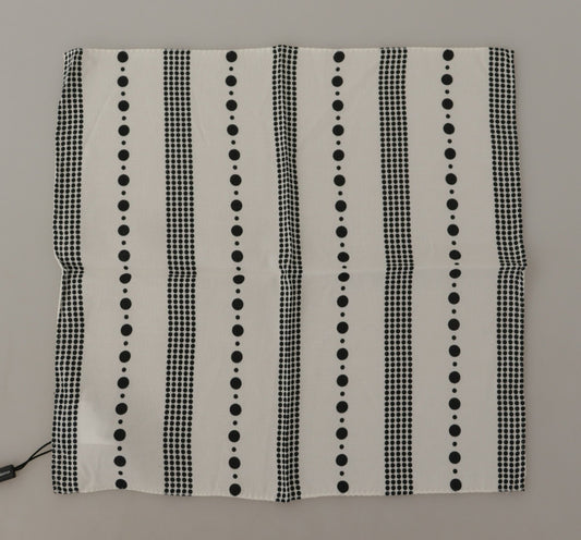 Dolce & Gabbana Elegant Dotted Stripe Men's Square Scarf - Sandy Store ByNet