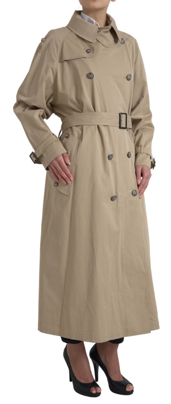 Dolce & Gabbana Elegant Double Breasted Trench Coat - Sandy Store ByNet