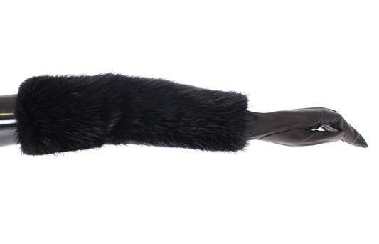 Dolce & Gabbana Elegant Elbow - Length Beaver Fur Gloves - Sandy Store ByNet