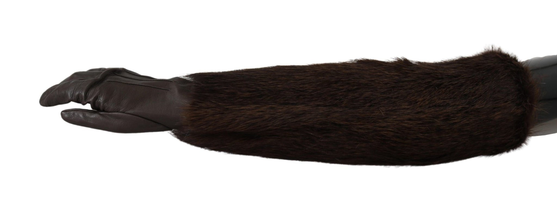 Dolce & Gabbana Elegant Elbow Length Leather Gloves - Sandy Store ByNet