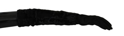Dolce & Gabbana Elegant Elbow Length Suede Gloves - Sandy Store ByNet
