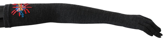 Dolce & Gabbana Elegant Elbow Length Woolen Gloves - Sandy Store ByNet
