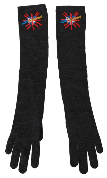 Dolce & Gabbana Elegant Elbow Length Woolen Gloves - Sandy Store ByNet