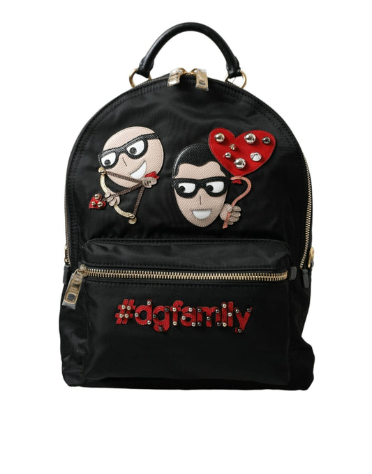 Dolce & Gabbana Elegant Embellished Black Backpack - Sandy Store ByNet