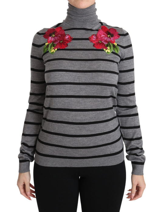 Dolce & Gabbana Elegant Embroidered Cashmere - Silk Sweater - Sandy Store ByNet