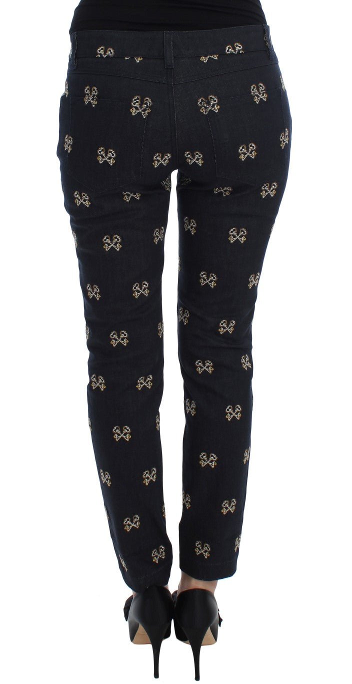 Dolce & Gabbana Elegant Embroidered Slim Fit Denim Jeans - Sandy Store ByNet