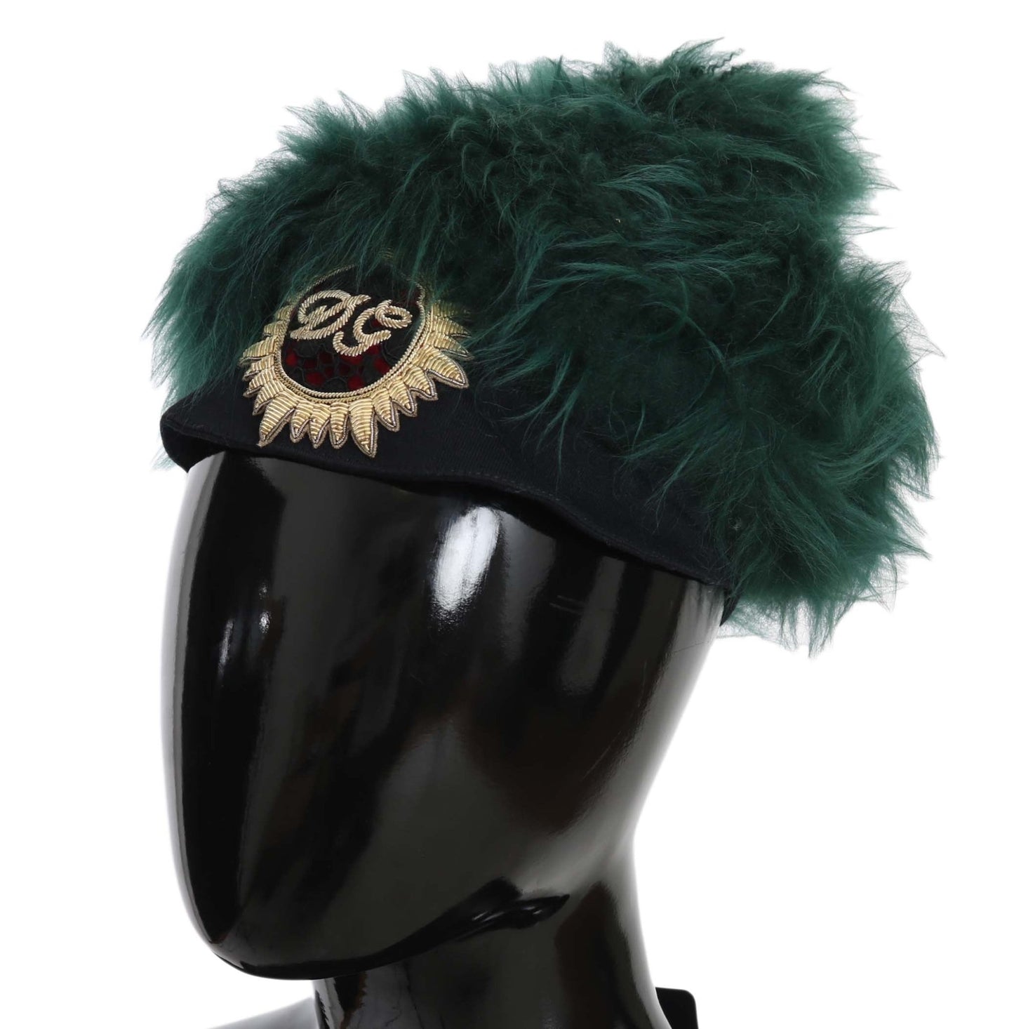Dolce & Gabbana Elegant Emerald Cashmere Cloche Cap - Sandy Store ByNet