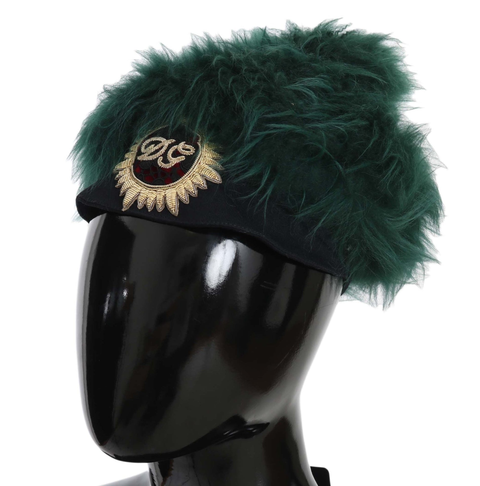 Dolce & Gabbana Elegant Emerald Cashmere Cloche Cap - Sandy Store ByNet