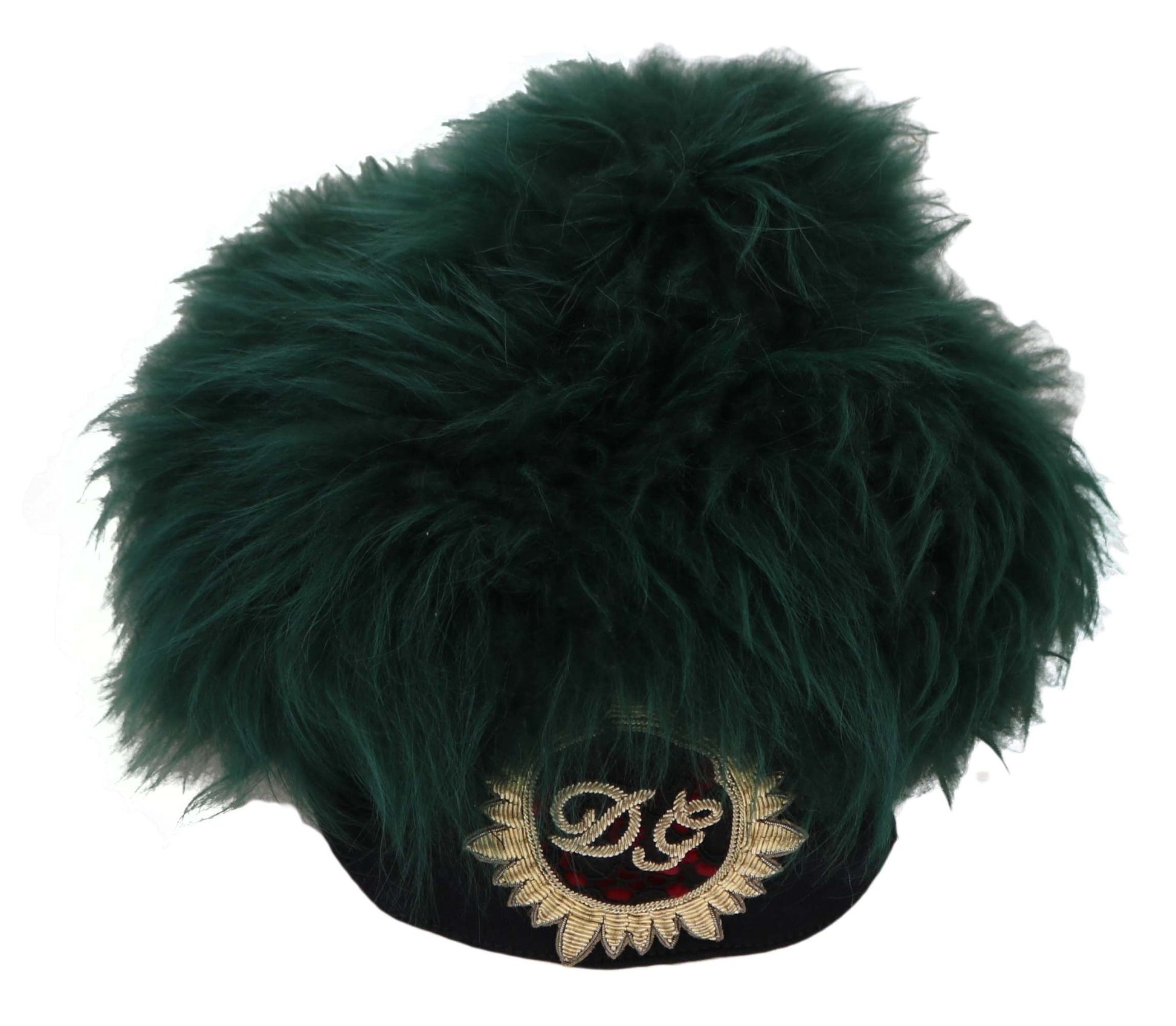 Dolce & Gabbana Elegant Emerald Cashmere Cloche Cap - Sandy Store ByNet