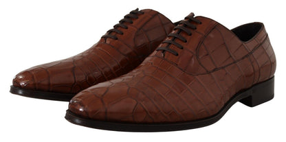 Dolce & Gabbana Elegant Exotic Crocodile Leather Formal Shoes - Sandy Store ByNet