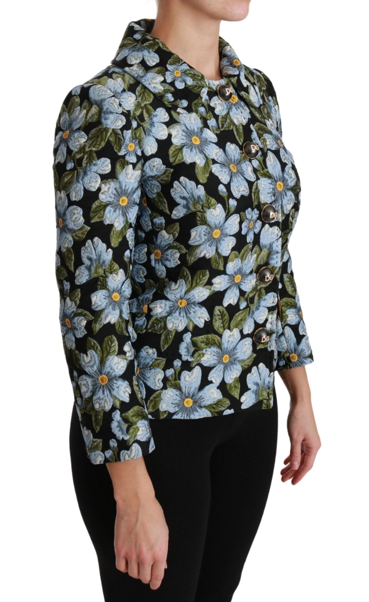 Dolce & Gabbana Elegant Floral Brocade Blazer Coat Jacket - Sandy Store ByNet