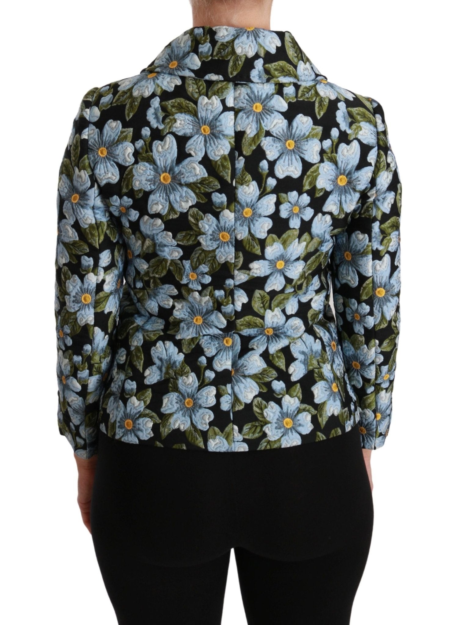 Dolce & Gabbana Elegant Floral Brocade Blazer Coat Jacket - Sandy Store ByNet