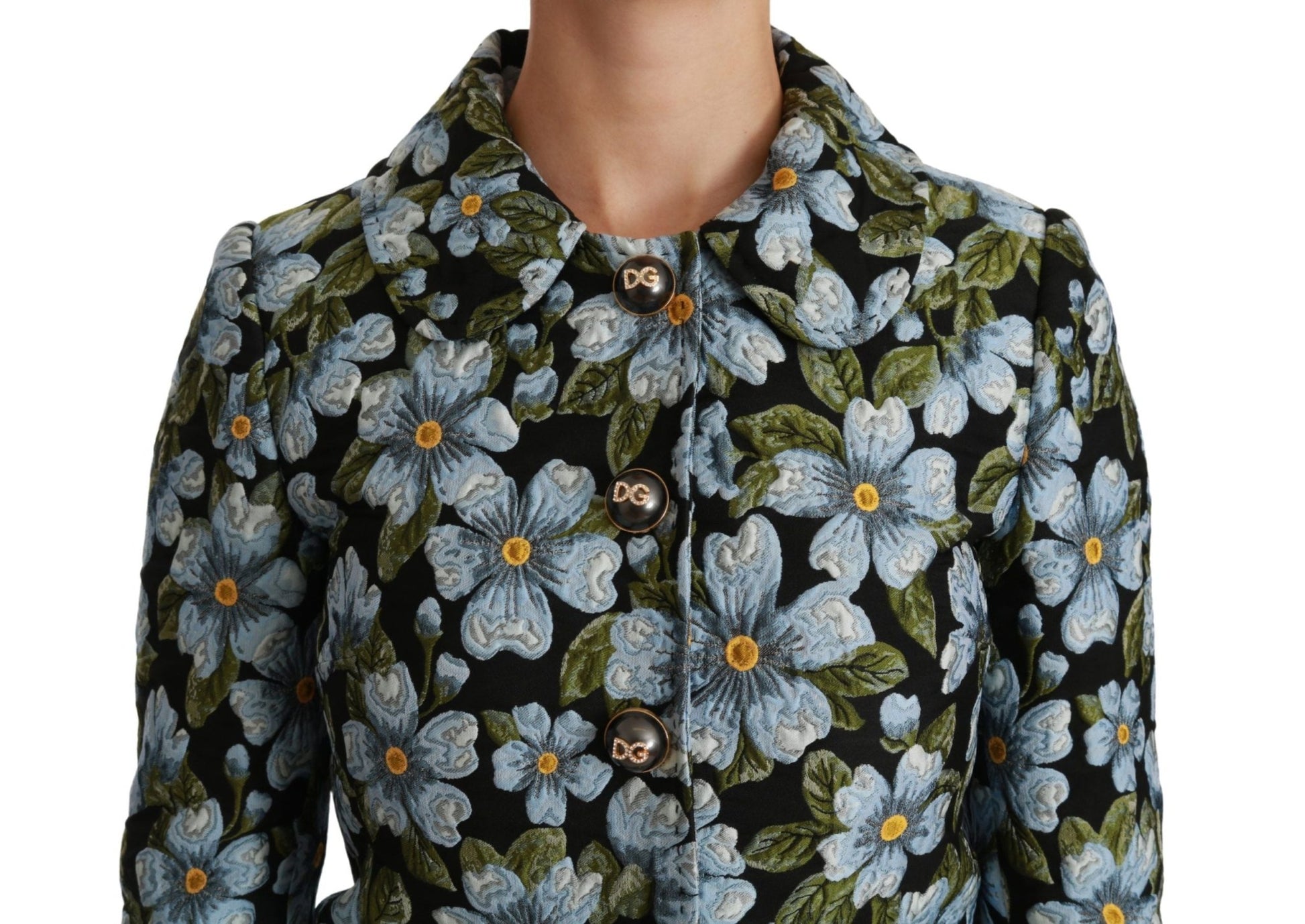 Dolce & Gabbana Elegant Floral Brocade Blazer Coat Jacket - Sandy Store ByNet