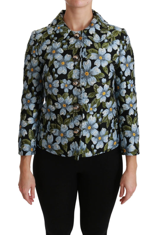 Dolce & Gabbana Elegant Floral Brocade Blazer Coat Jacket - Sandy Store ByNet