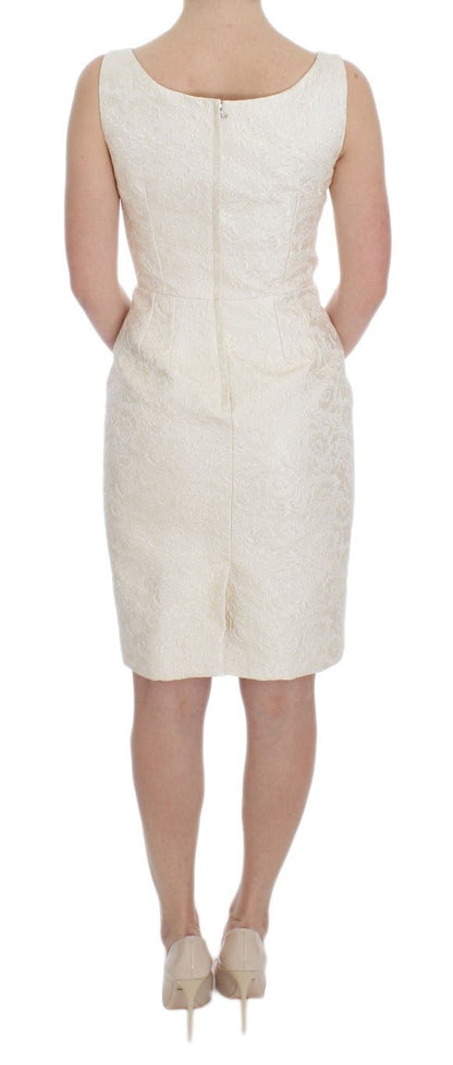 Dolce & Gabbana Elegant Floral Brocade Sheath Dress - Sandy Store ByNet