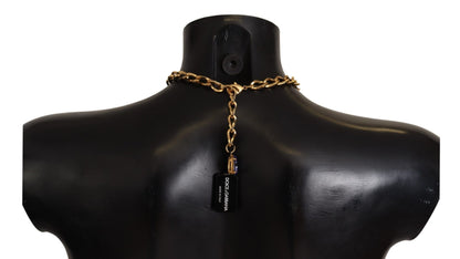Dolce & Gabbana Elegant Floral Crystal Statement Necklace - Sandy Store ByNet