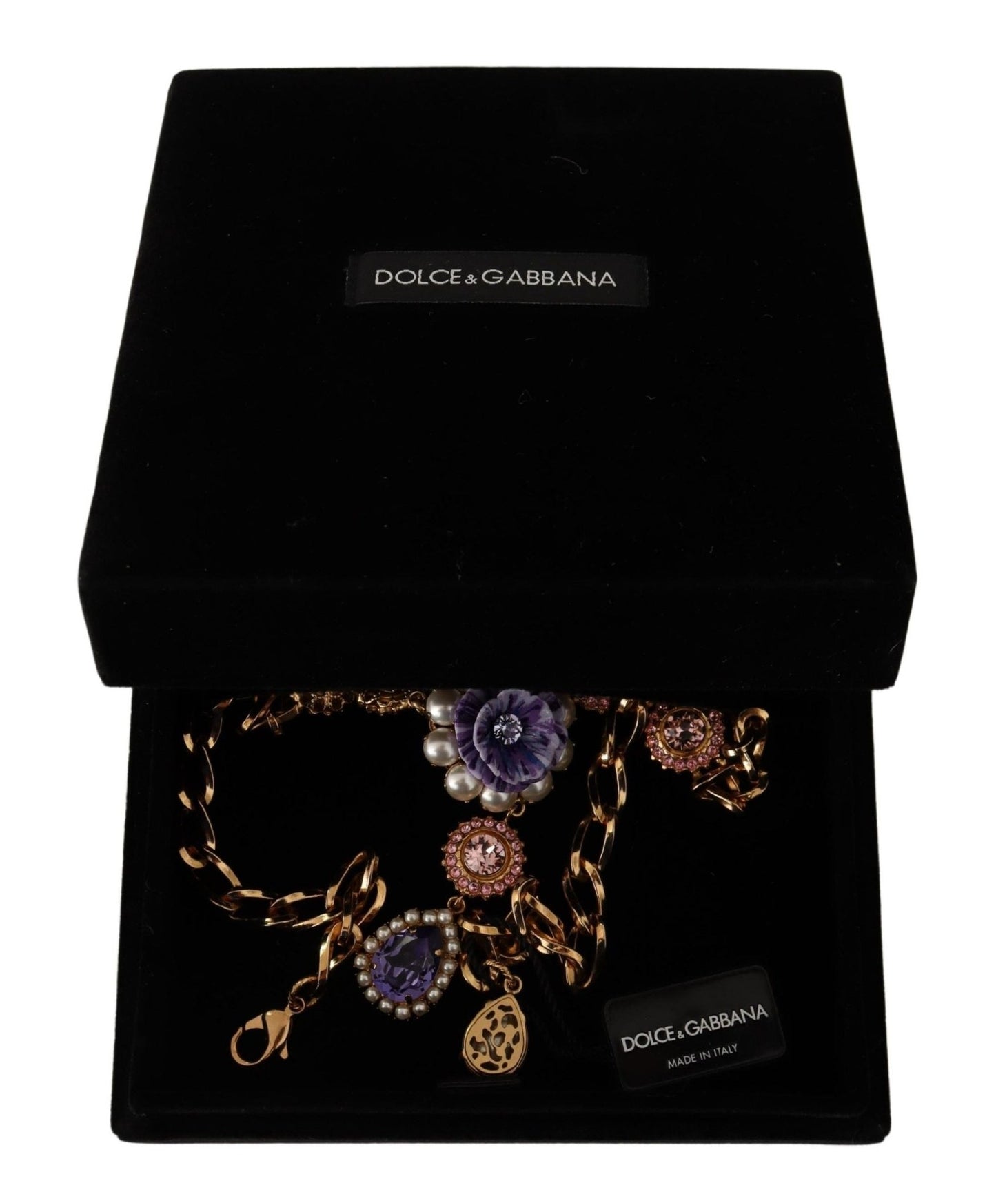 Dolce & Gabbana Elegant Floral Crystal Statement Necklace - Sandy Store ByNet