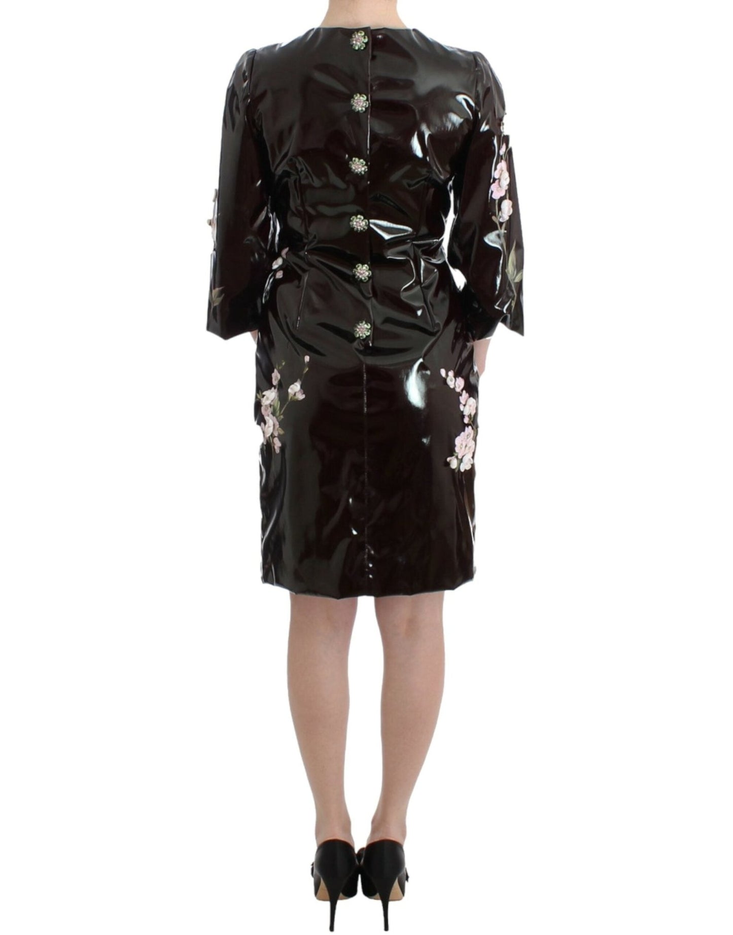 Dolce & Gabbana Elegant Floral Embellished Shift Dress - Sandy Store ByNet