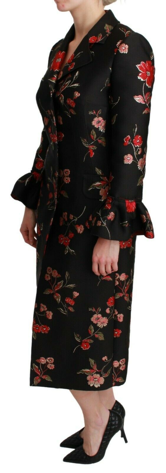 Dolce & Gabbana Elegant Floral Embroidered Trench Coat - Sandy Store ByNet