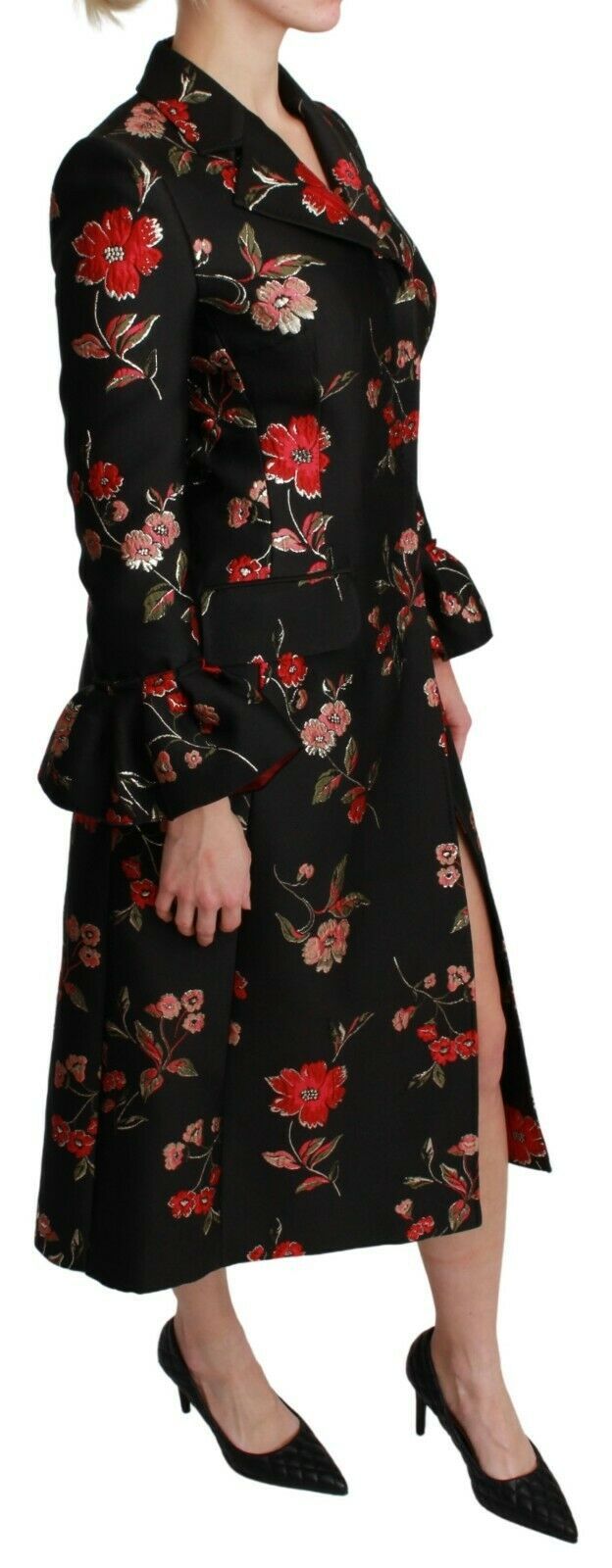 Dolce & Gabbana Elegant Floral Embroidered Trench Coat - Sandy Store ByNet