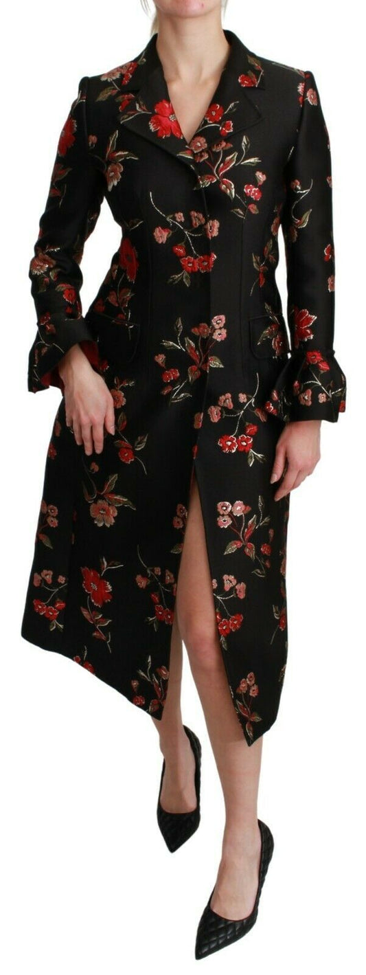 Dolce & Gabbana Elegant Floral Embroidered Trench Coat - Sandy Store ByNet
