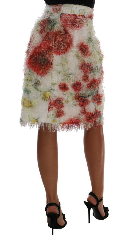 Dolce & Gabbana Elegant Floral High - Waist Pencil Skirt - Sandy Store ByNet