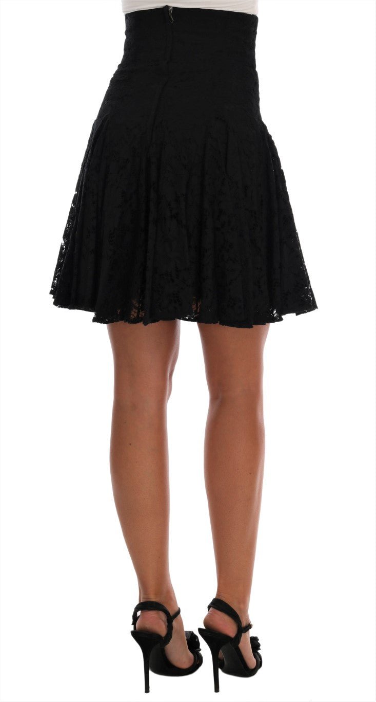 Dolce & Gabbana Elegant Floral Lace A - Line Mini Skirt - Sandy Store ByNet